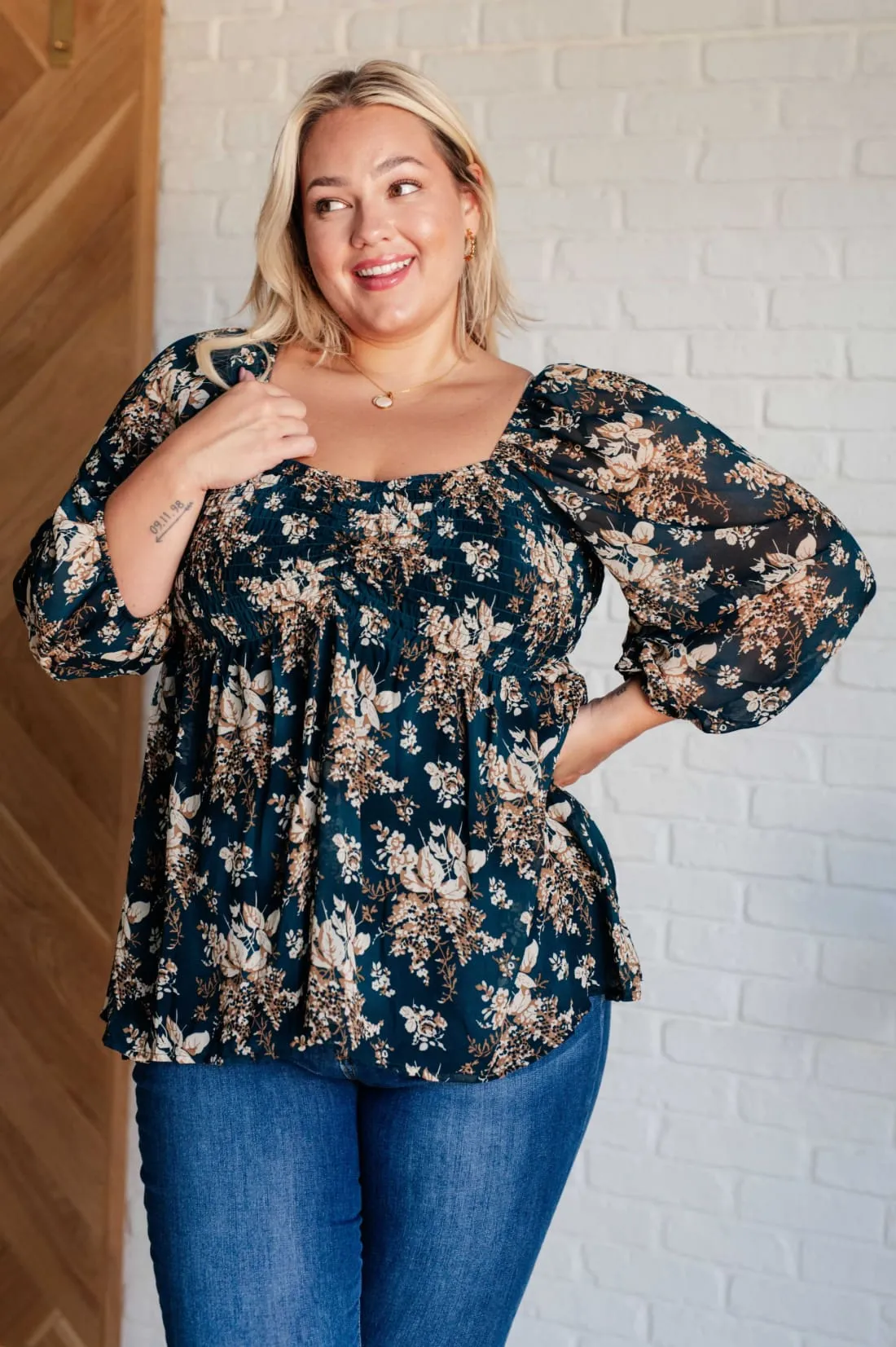 New Beginnings Floral Smocked Top