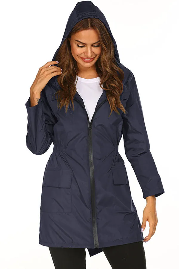 Outdoor and Travel Hooded Raincoat Windbreaker Jacket