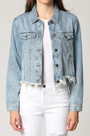 Raw Hem Denim Jacket