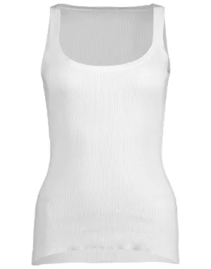 Ribbed Scoop Neck Tank