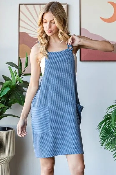 Ribbed Sleeveless Mini Tank Dress