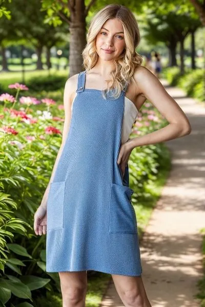 Ribbed Sleeveless Mini Tank Dress