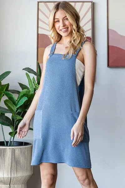 Ribbed Sleeveless Mini Tank Dress