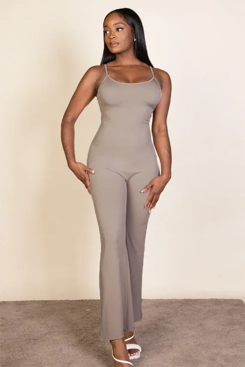 Ribbed Sleeveless Wide Leg Jumpsuit (CAPELLA)