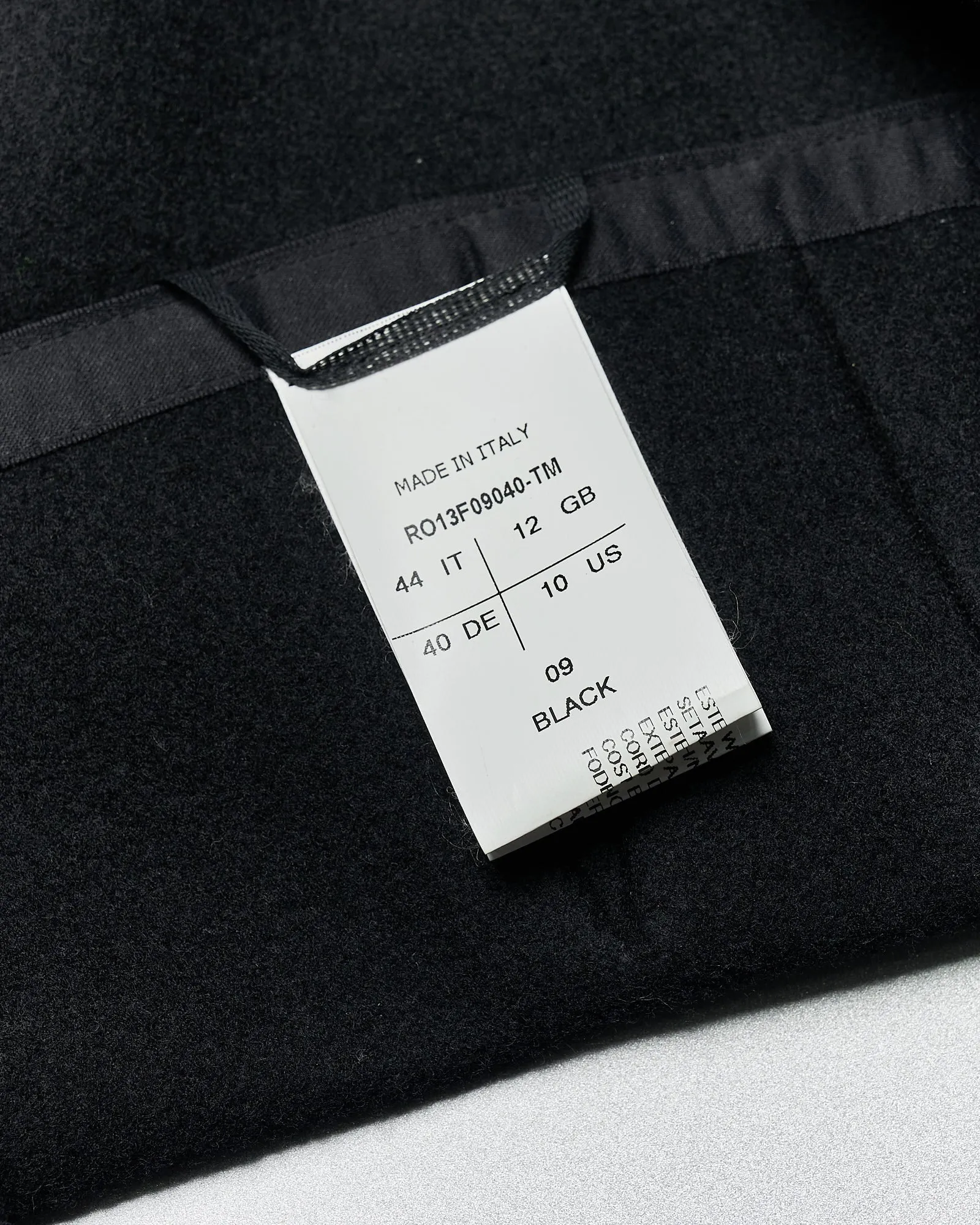 Rick Owens FW 2013 Plinth Dagger coat