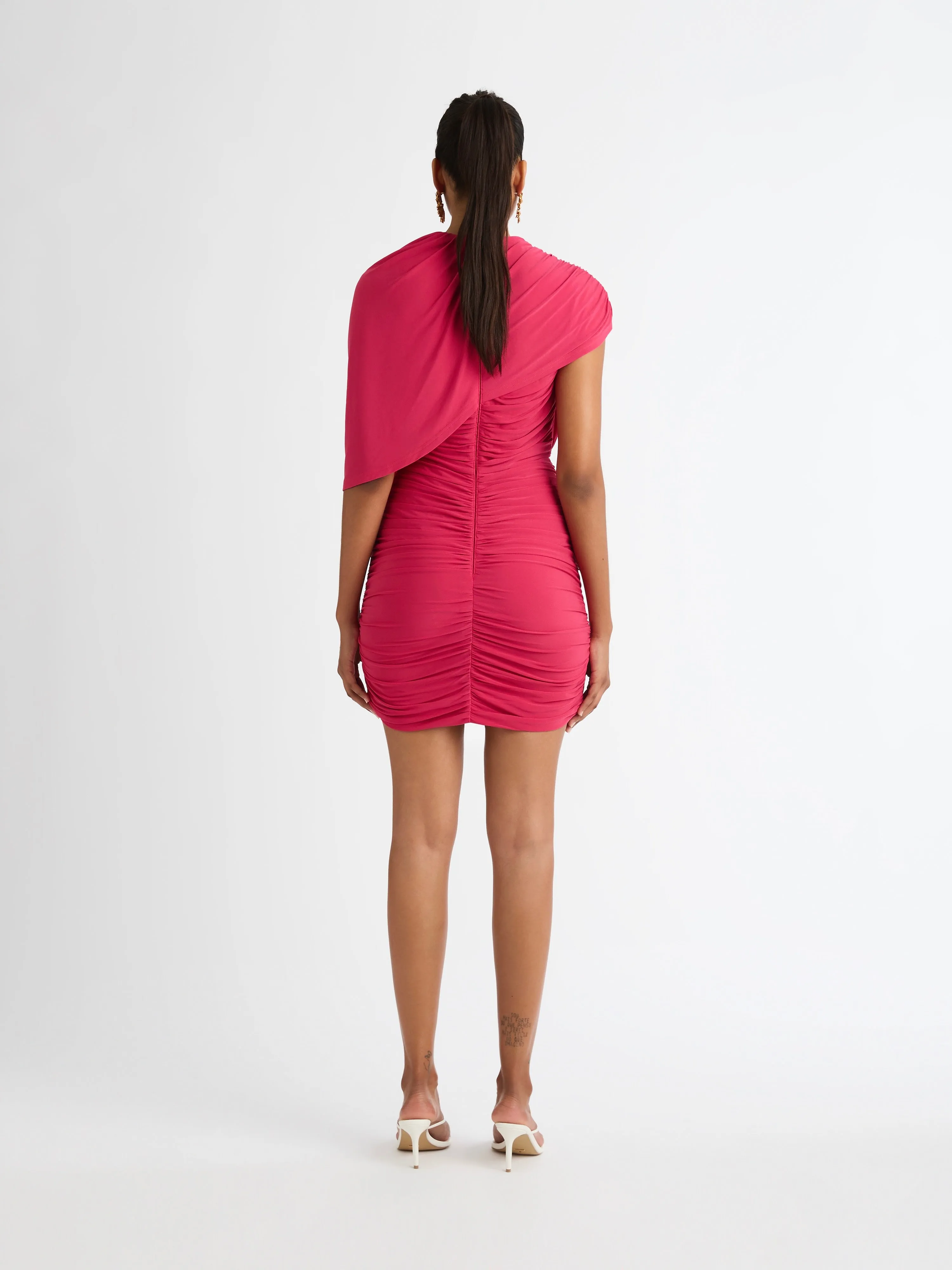 RUCHED MINI DRESS