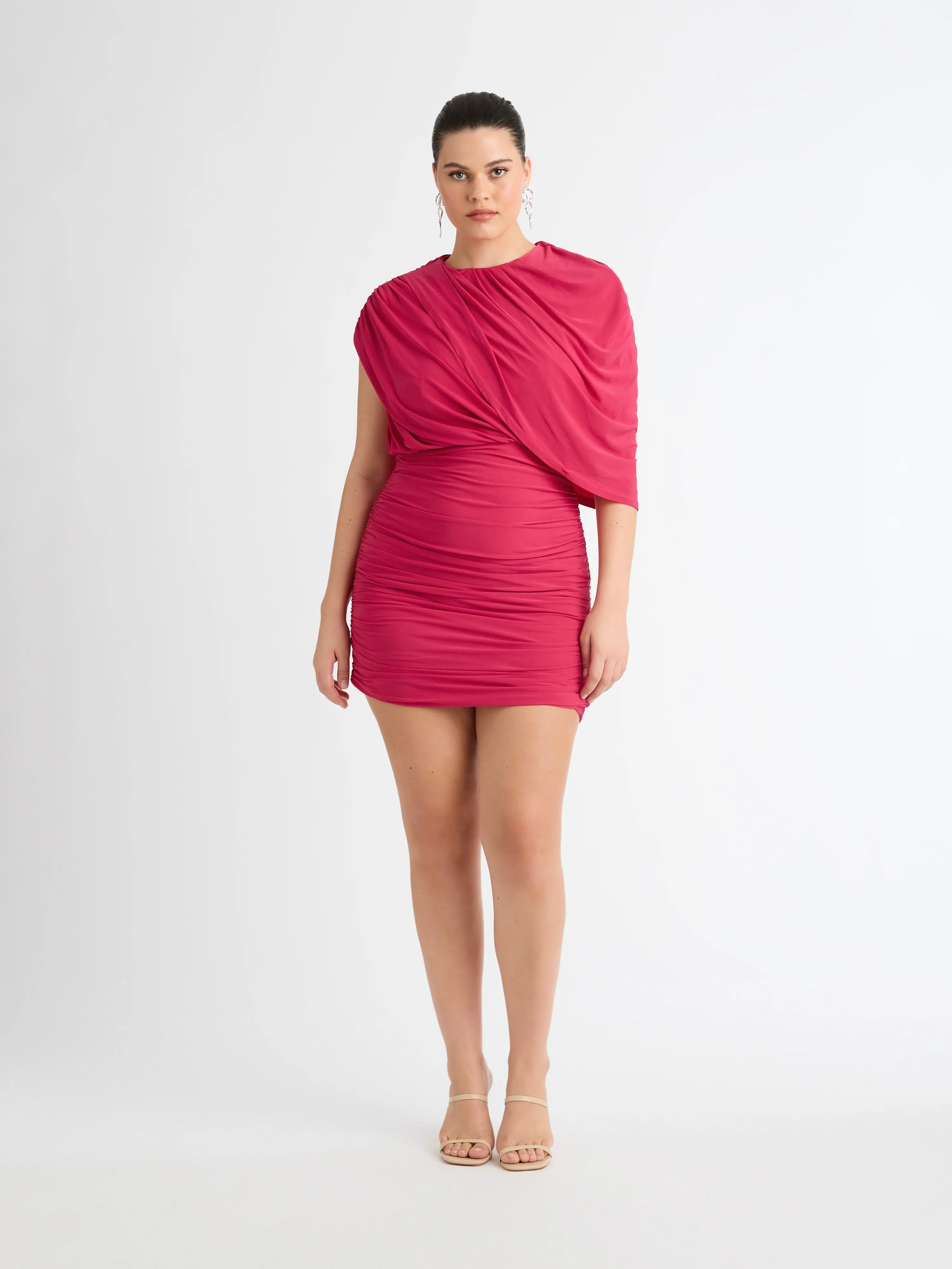 RUCHED MINI DRESS