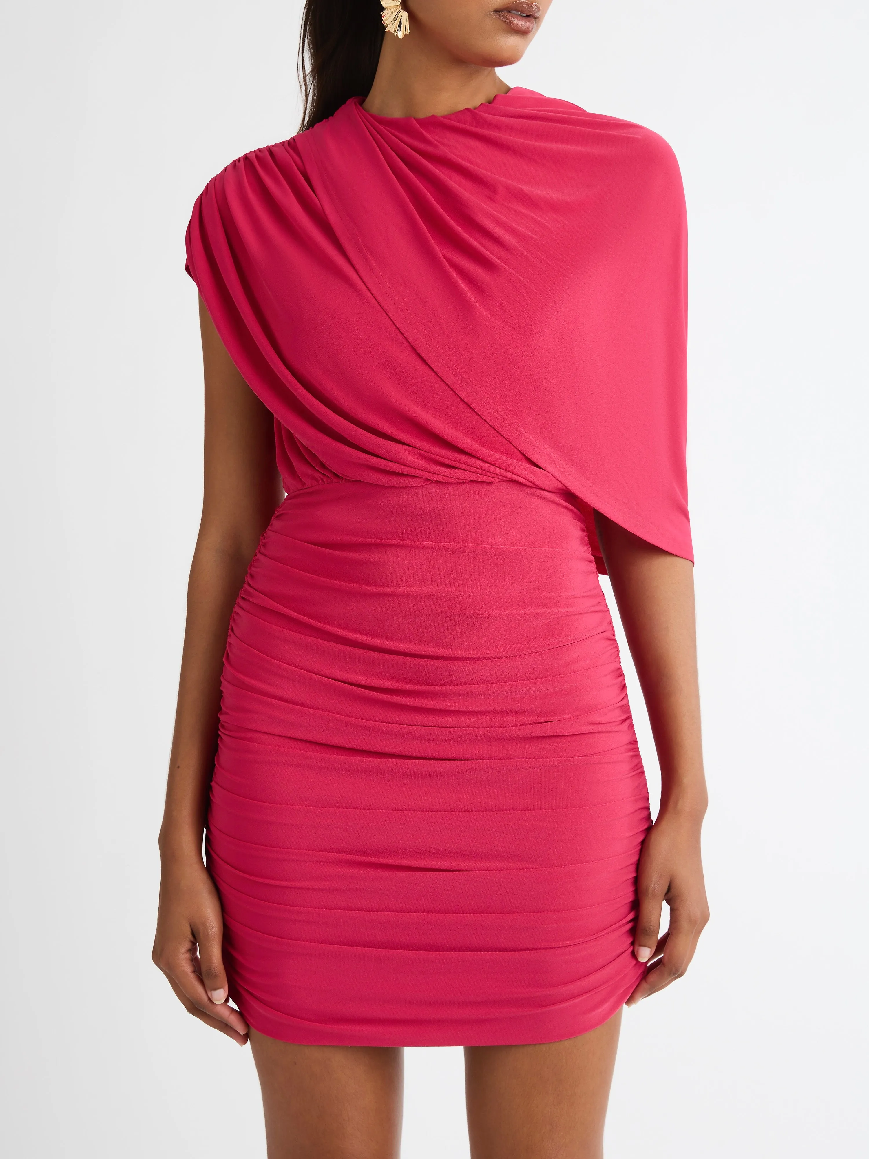 RUCHED MINI DRESS