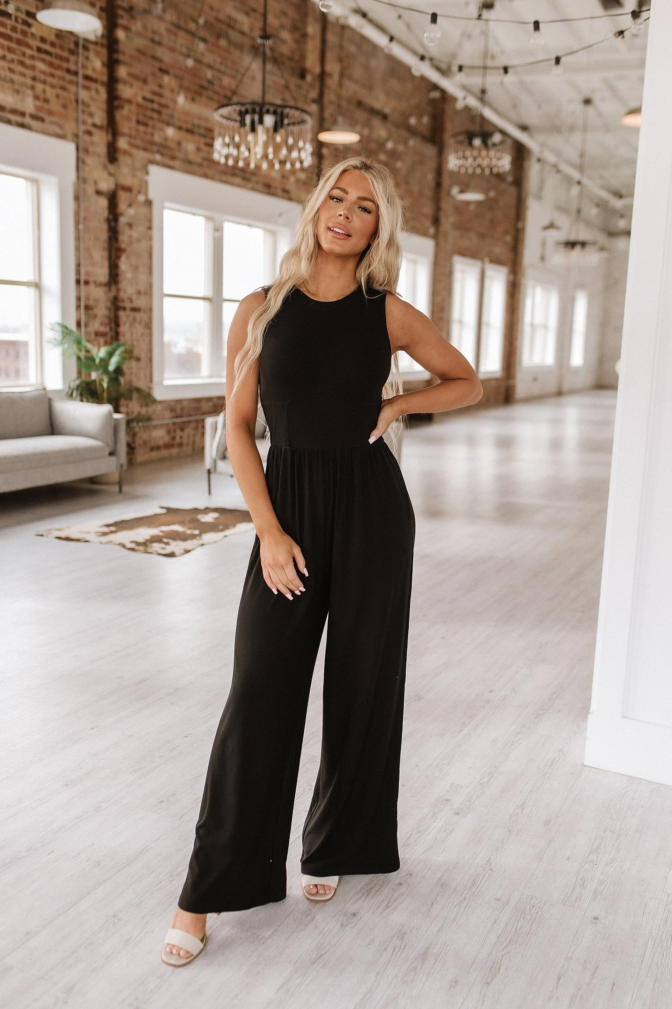 SALE - Omari Sleeveless Wide Leg Jumpsuit | S-XL