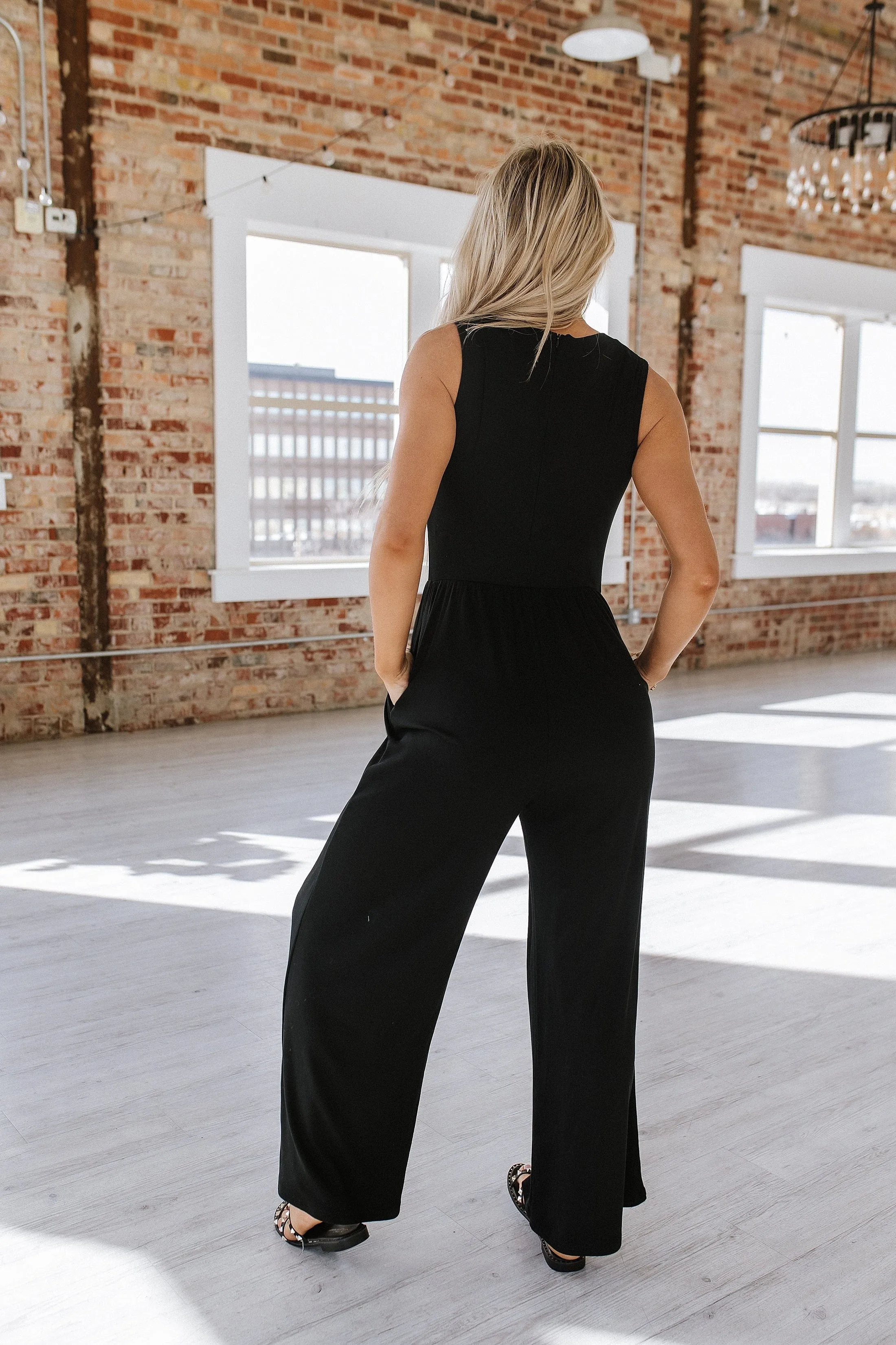 SALE - Omari Sleeveless Wide Leg Jumpsuit | S-XL