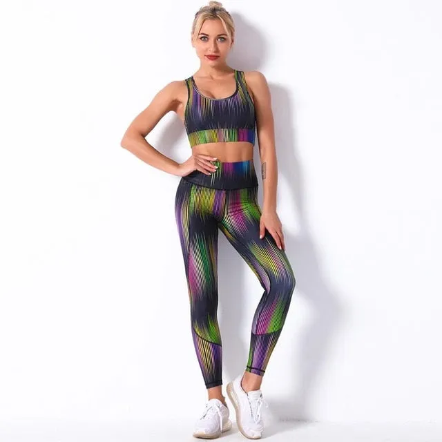 Seamless Yoga Suit - Crop Top & Leggings