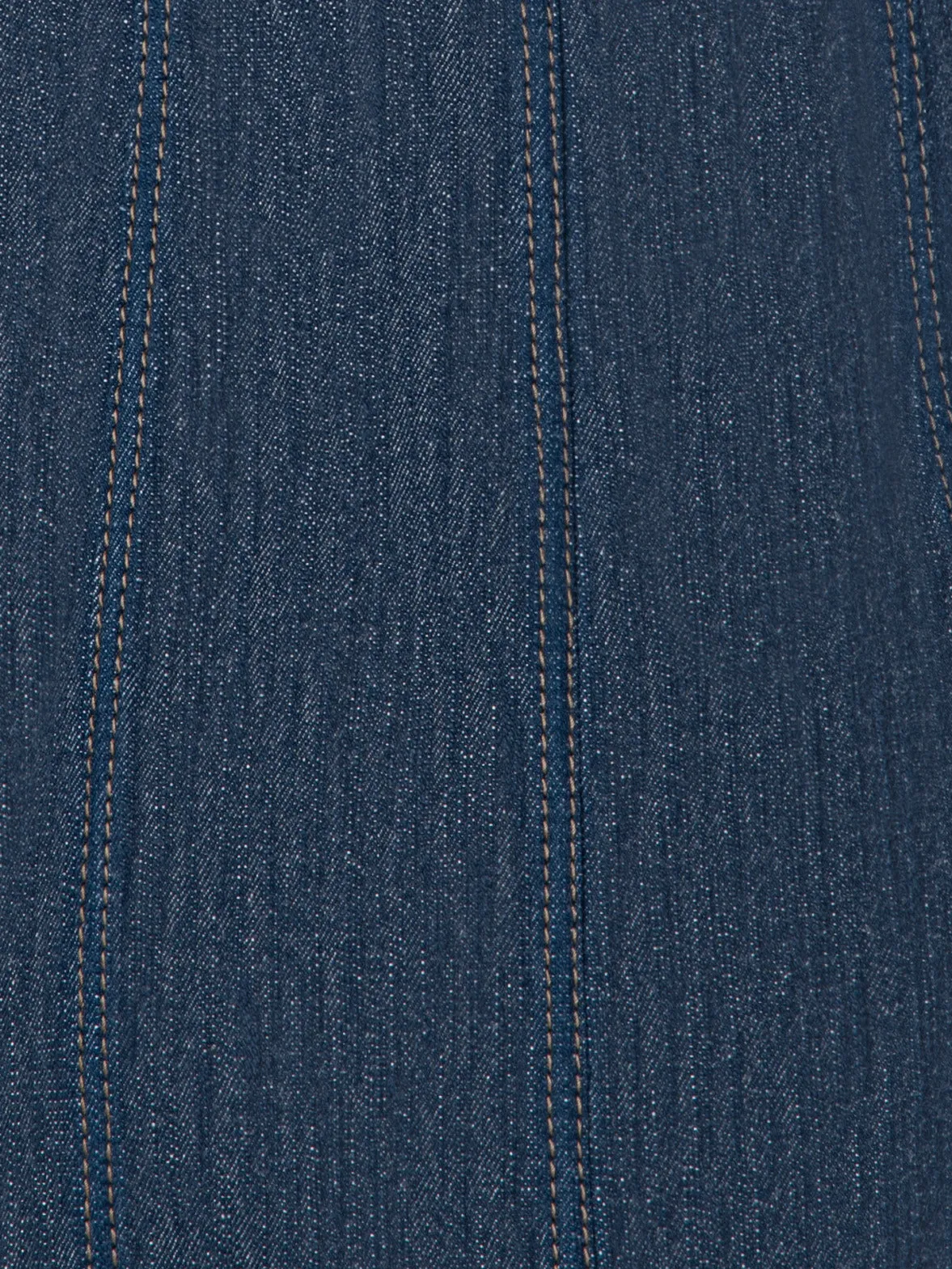 Short Denim Dress with Polo Collar
