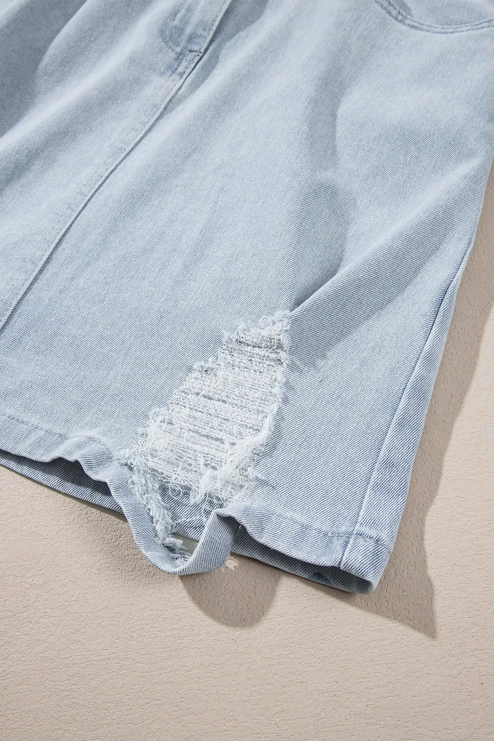 Short Sleeve Button-down Denim Jean Shirt Dress