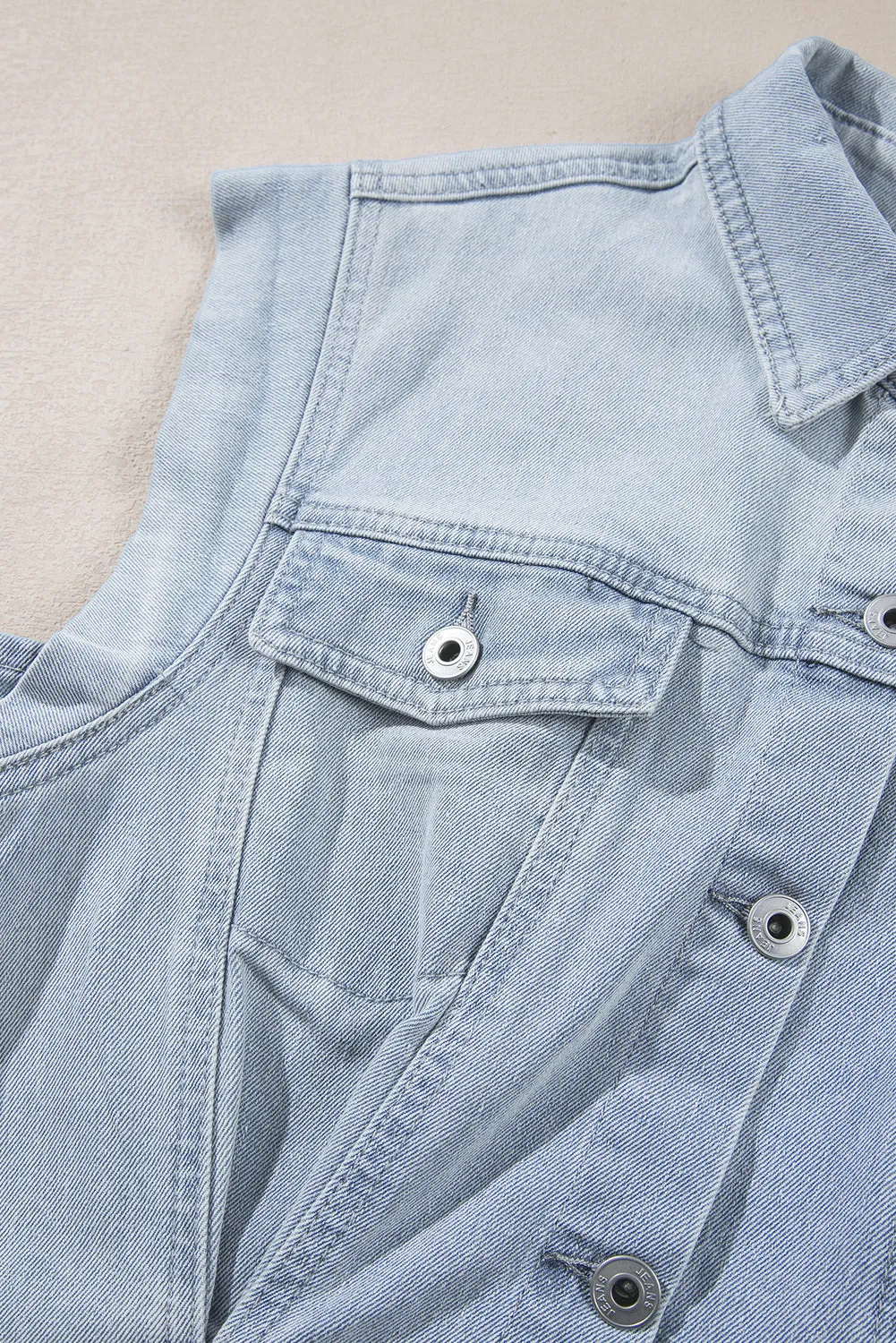 Short Sleeve Button-down Denim Jean Shirt Dress