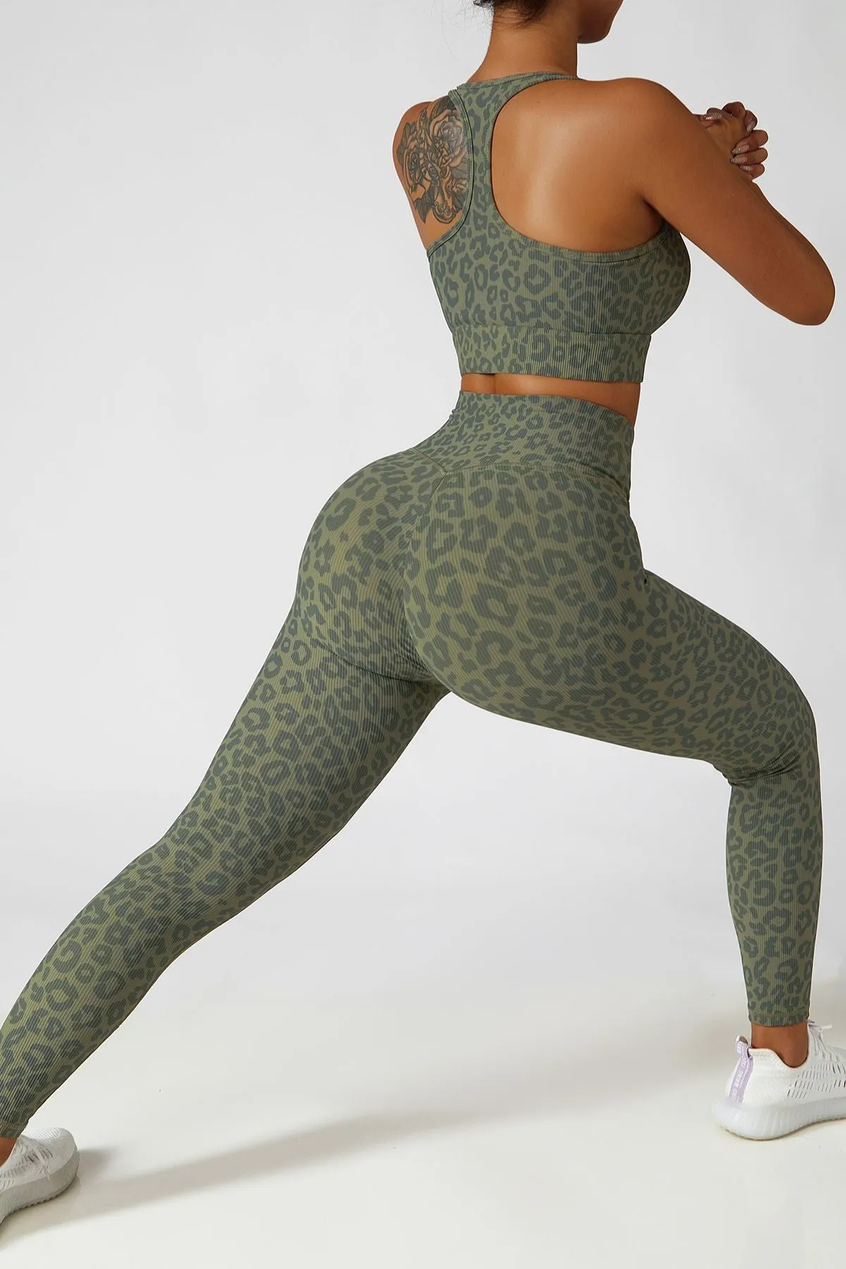 Tie Dye Ribbed Crossover Leggings