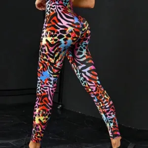 Tie Dye Seamless Leggings Women High Waist Tights for Yoga