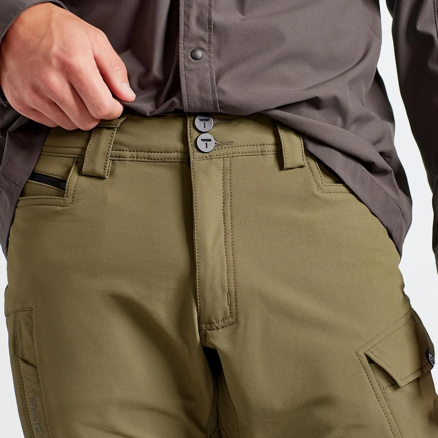 TRUEWERK Mens Work Pants - T1 WerkPants Relaxed Fit, Lightweight, Moisture Wicking, Tactical Cargo Pants with 4-Way Stretch