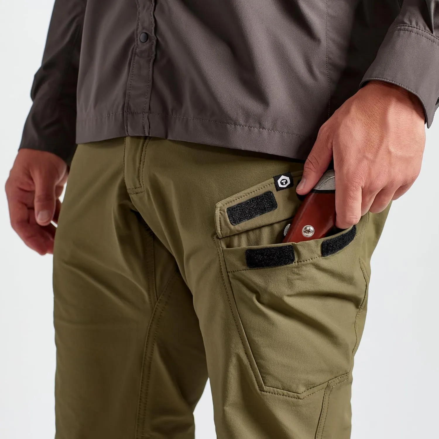 TRUEWERK Mens Work Pants - T1 WerkPants Relaxed Fit, Lightweight, Moisture Wicking, Tactical Cargo Pants with 4-Way Stretch