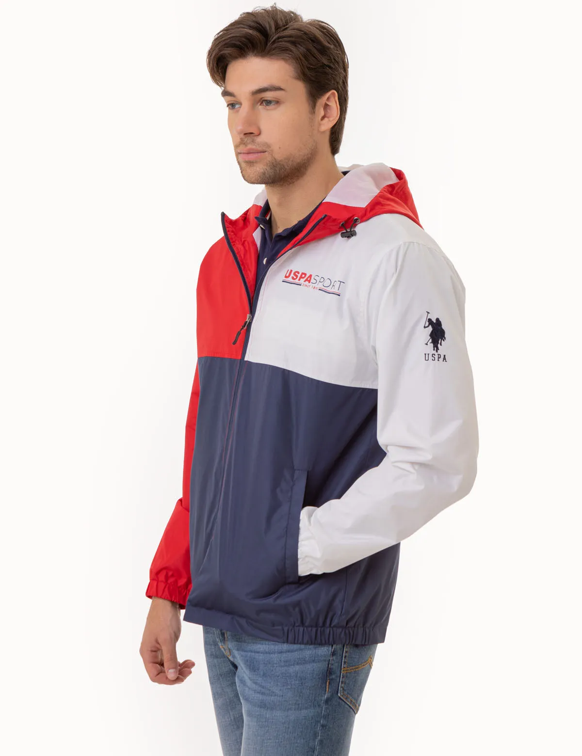 USPA SPORT HOODED WINDBREAKER