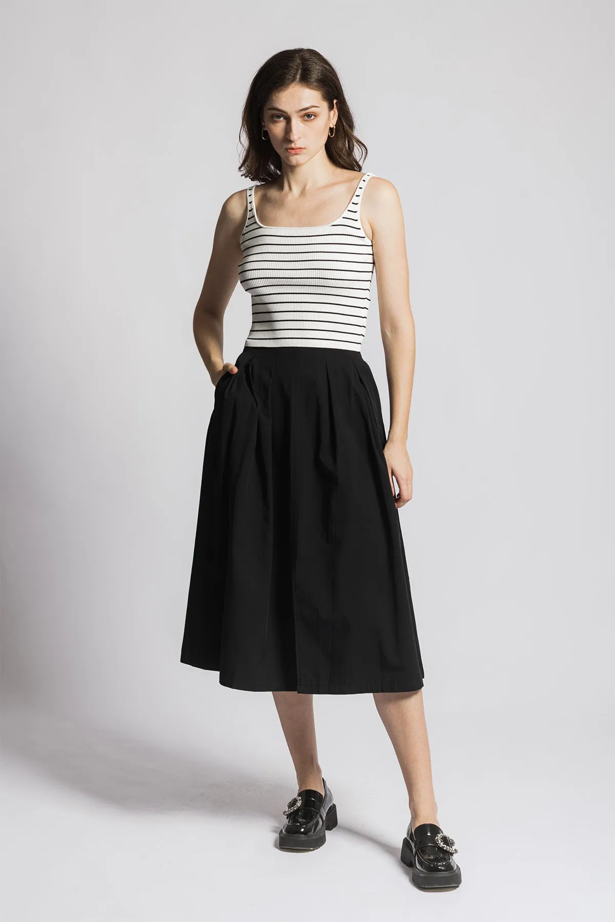 Venlee A line Midi Long Skirt