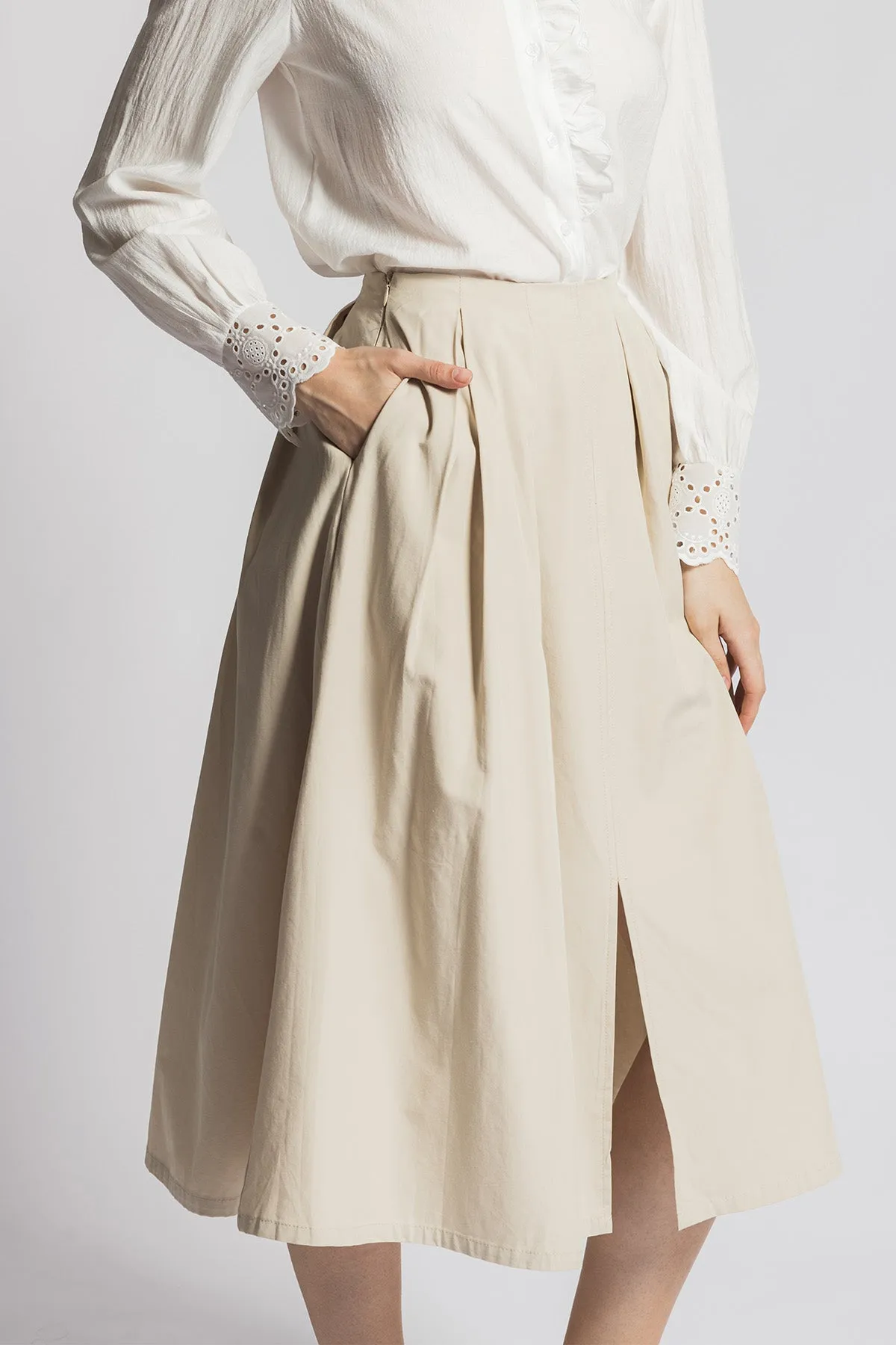 Venlee A line Midi Long Skirt