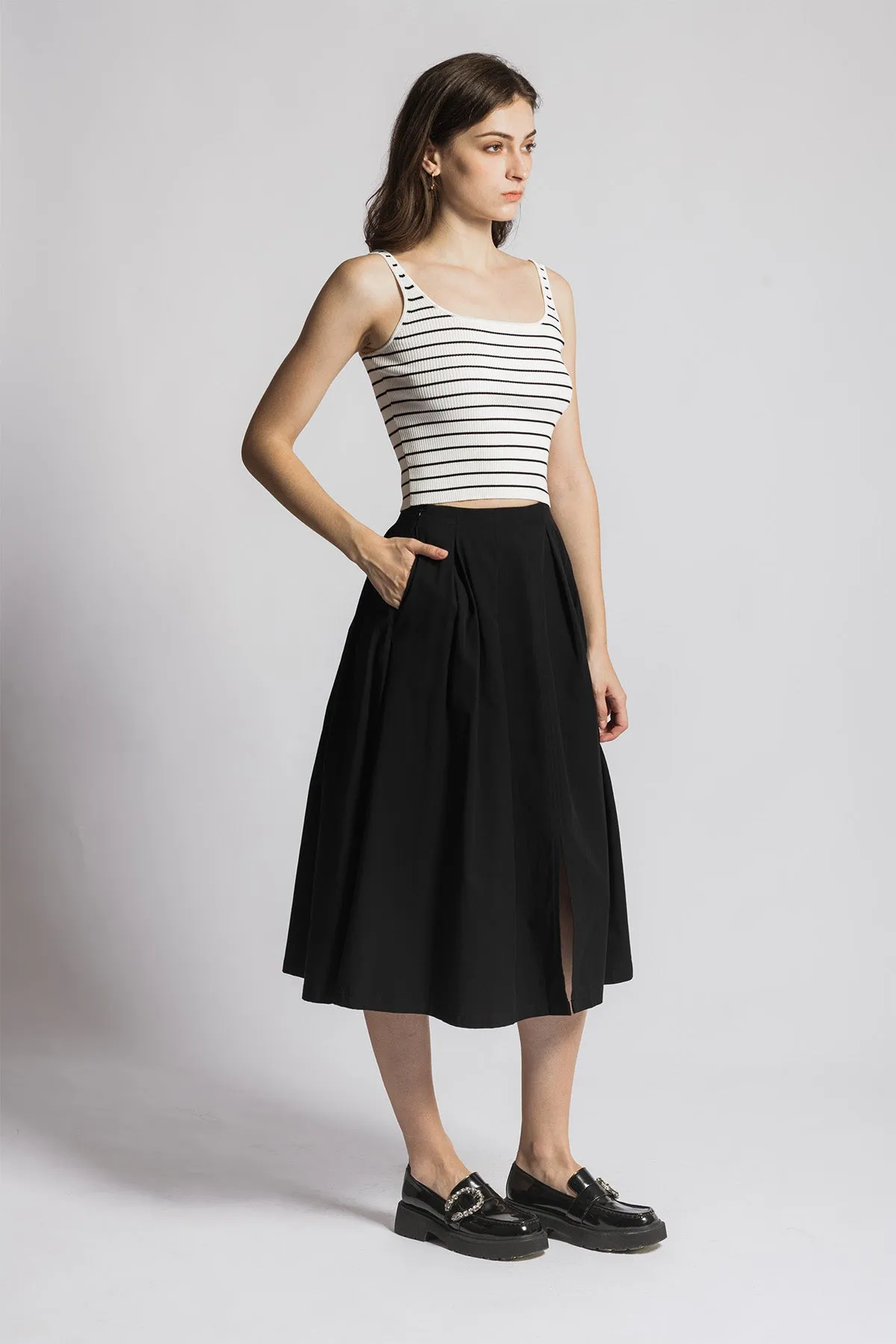 Venlee A line Midi Long Skirt