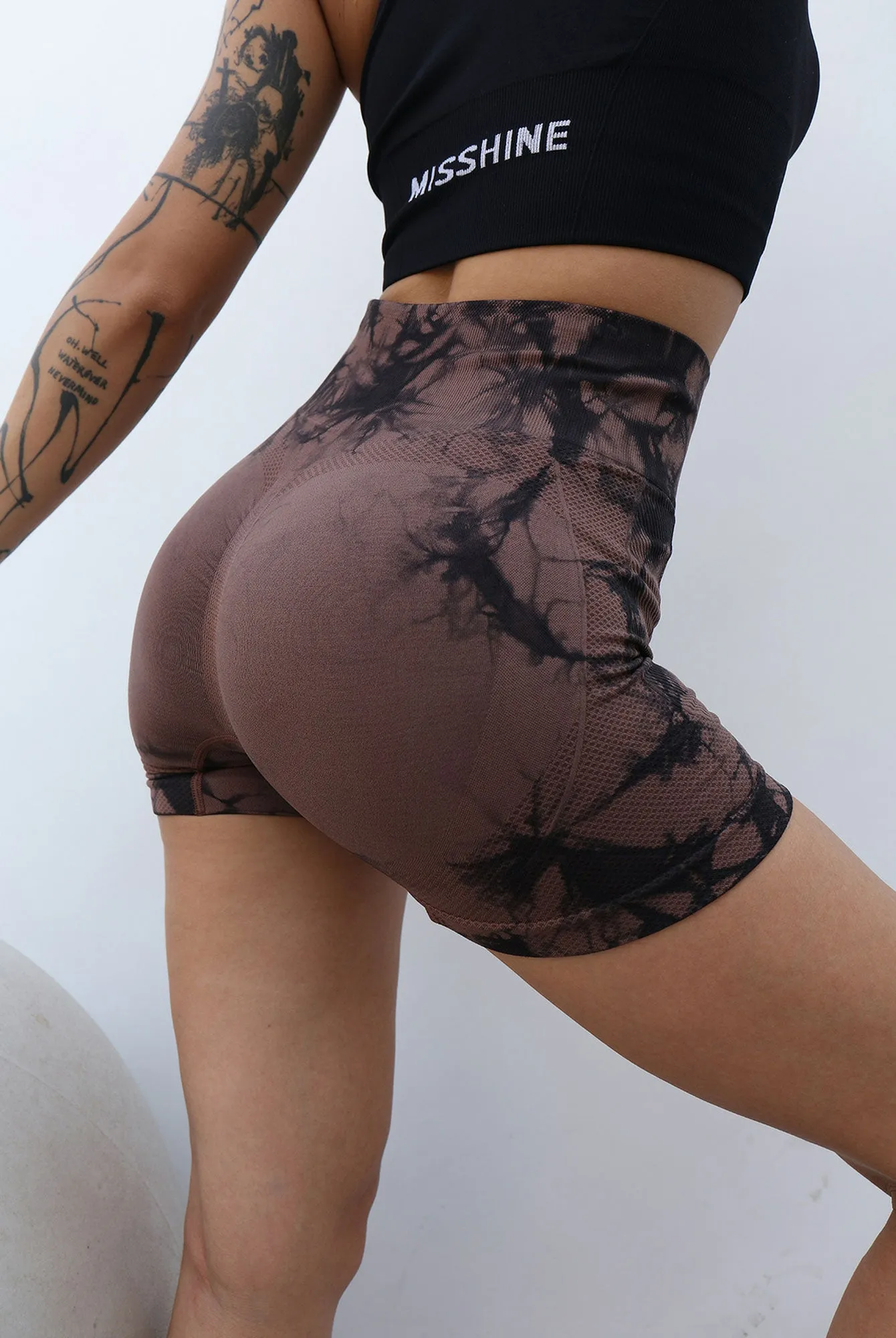 Wjczt Tie Dye Women Shorts Fitness Seamless Leggings Push Up Yoga Pants Workout Clothes Gym Sportswear Jogging Sport Outfit For Woman