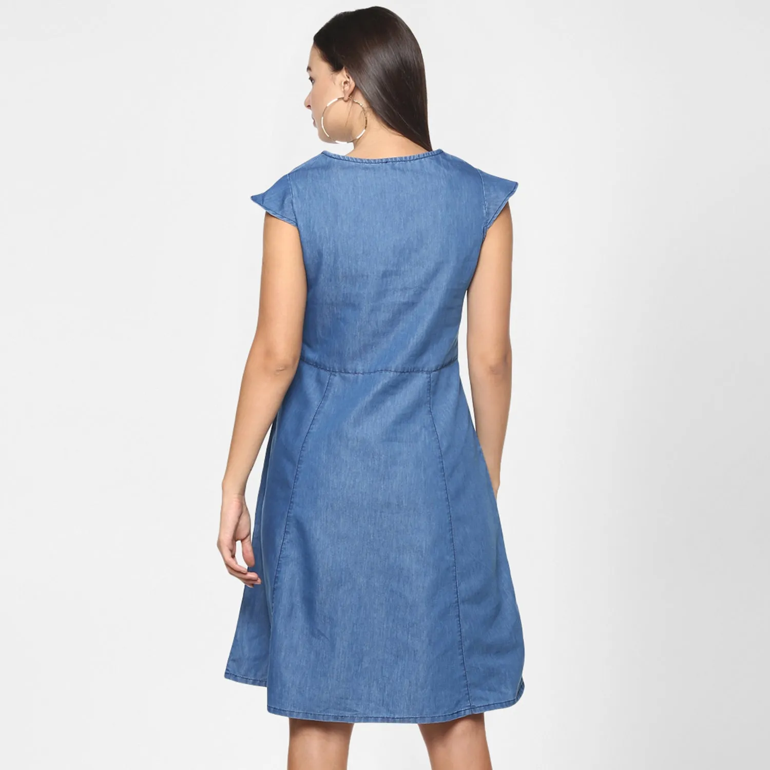 Women's Cotton Grey Check Shirt Dress - Stylestone