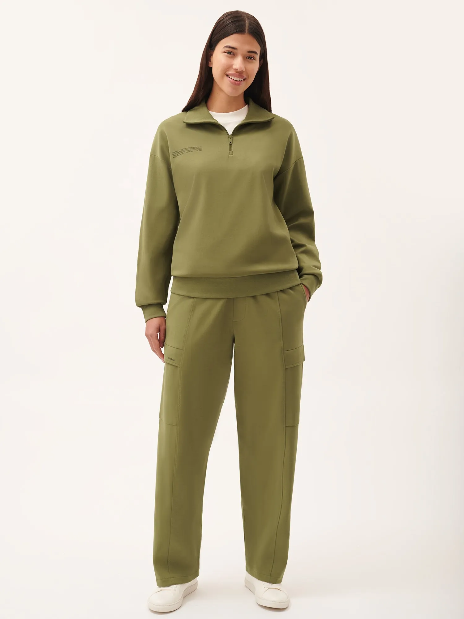 Womens DNA Double Jersey Cargo Trousers—highland green