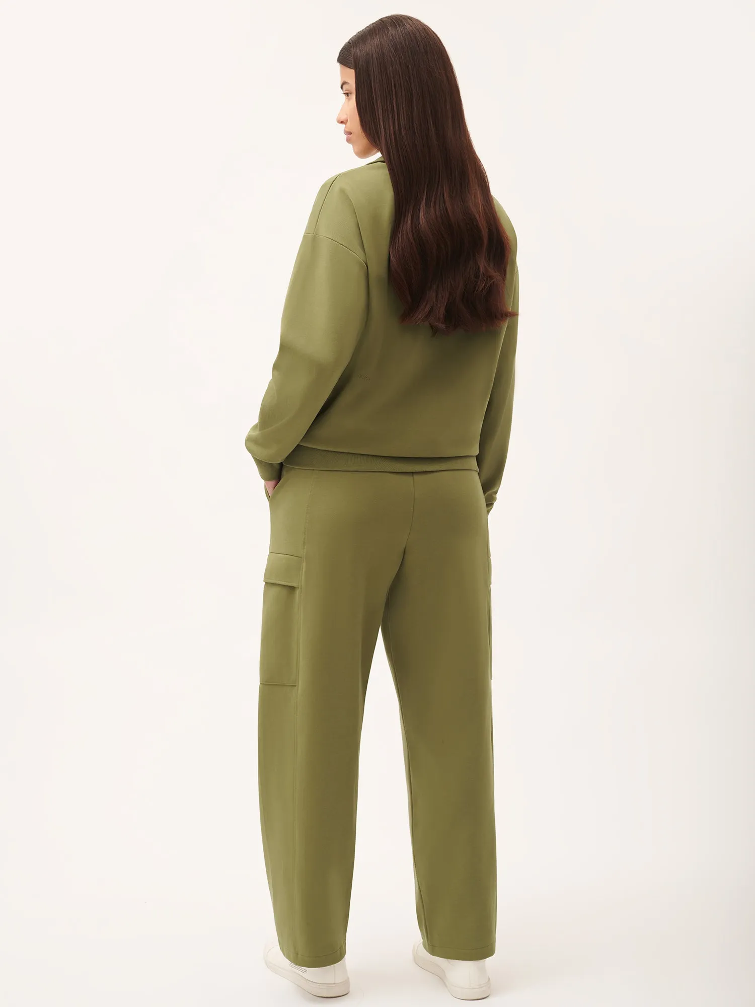 Womens DNA Double Jersey Cargo Trousers—highland green