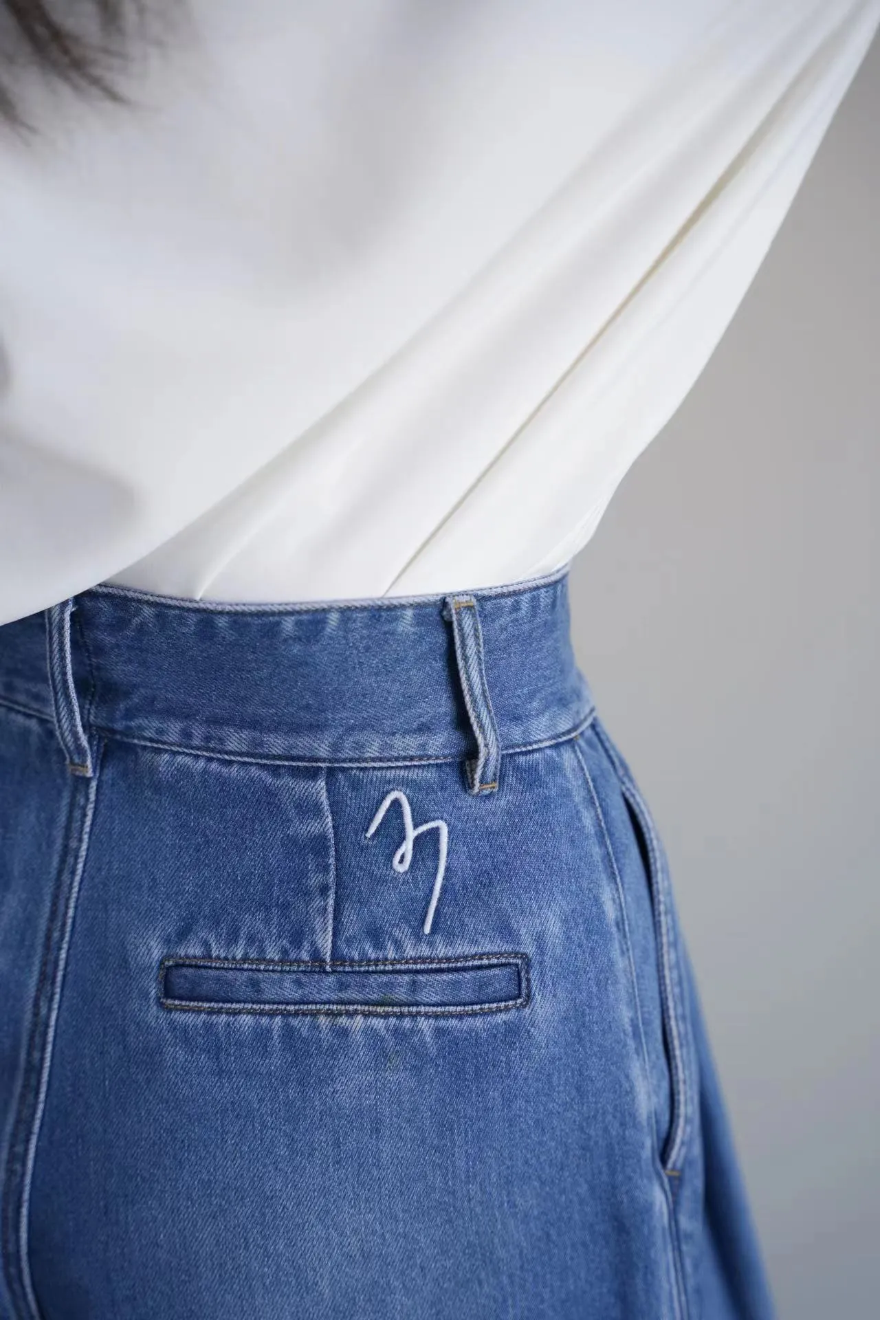 x ninido Classic Vintage Wide-Leg Jeans - Blue