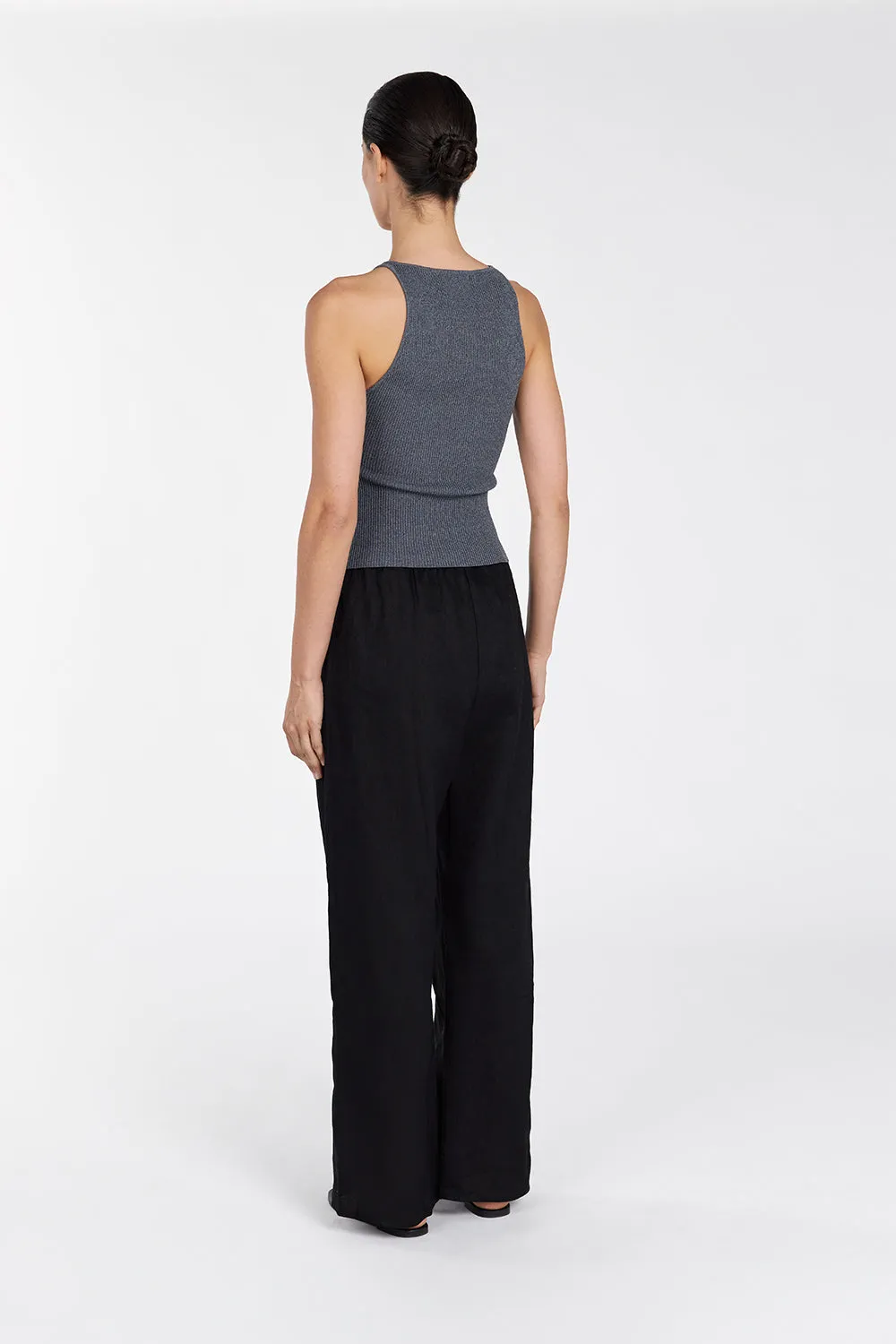 ZION DARK GREY MARLE SCOOP TANK