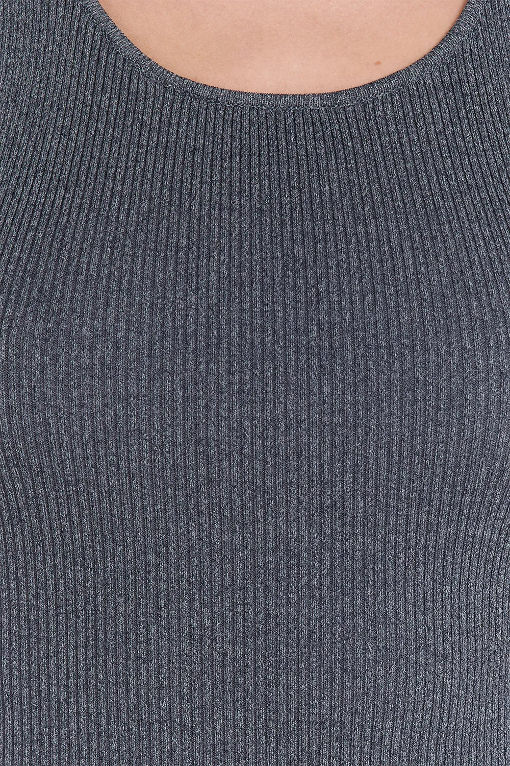 ZION DARK GREY MARLE SCOOP TANK